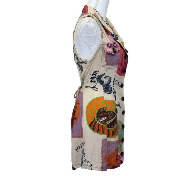 BDG Jasper dress, mermaids, pink/tan, medium, bohemian, coastal, streetwear - Picture 2 of 8